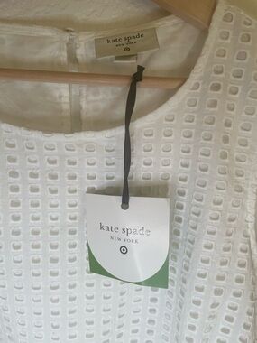 KATE SPADE ♠️ White Eyelet Shift Dress